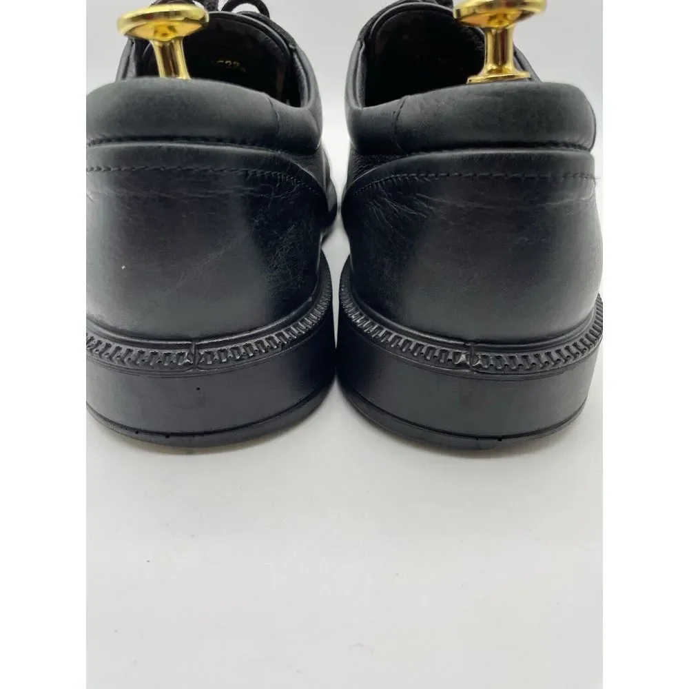 ECCO Shoes Men US 10 EU 44Black‎ Leather Dress Bicycle Toe Oxford Comfort
